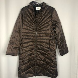 JOY Womens Brown Puffer Coat Outerwear